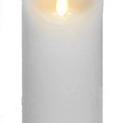 A&B Floral Wax Flickering Candle, 3"W X 6"H (Various Colors)