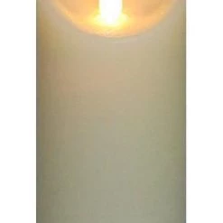 A&B Floral Wax Flickering Candle, 3"W X 6"H (Various Colors)