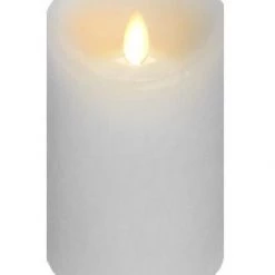 A&B Floral Wax Flickering Candle, 4"W X 6"H (Various Colors) Porch View Home Candles