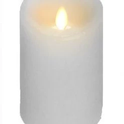 A&B Floral Wax Flickering Candle, 5