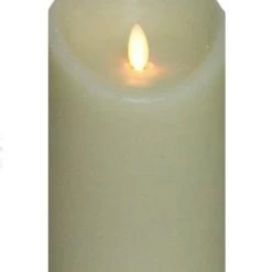 A&B Floral Wax Flickering Candle, 5"W X 6"H (Various Colors)