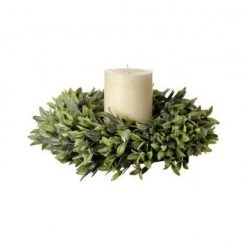 Regency Floral Arrangements Flocked Sage Candle Ring