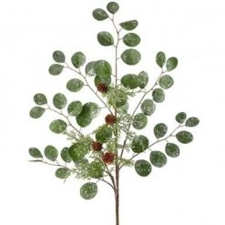 Regency 28" Frosted Eucalyptus Cedar Spray, Frosted Green