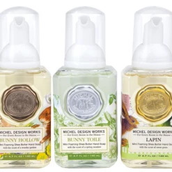Michel Design Works Soaps Spring Mini Foaming Hand Soap Gift Set With Bunny Hollow, Bunny Toile, And Lapin