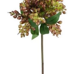 A&B Floral 12.5" Berry Cluster Pick, Green Burgundy Floral Fillers