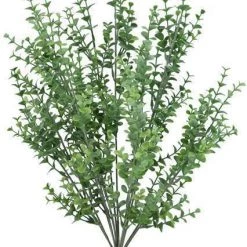 A&B Floral 19" Mini Eucalyptus Bush, Dusty 2-Tone Green Greenery
