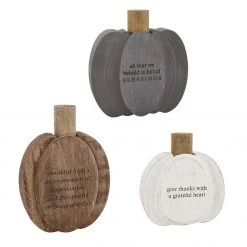 Mud Pie Pumpkin Plaques, Various Styles