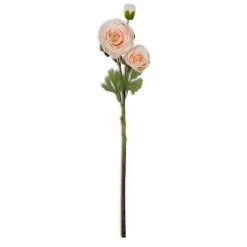 K&K Interiors 25" Real Touch Triple Bloom Ranunculus Stem (Various Colors) Floral Stems