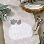 Saro Give Thanks Pumpkin Runner Table Runners