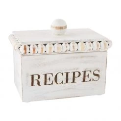 Mud Pie Decorative Trays & Risers Beaded Recipe Box