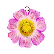 Round Top Collection Mini Gallery Pink Flower Charm
