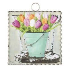 Round Top Collection Bucket Of Tulips Mini Gallery Print