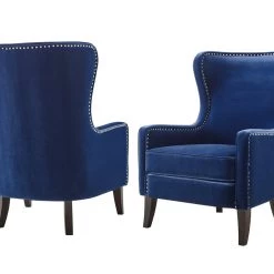 Steve Silver Accent Chairs Rachel Velvet Wingback Chair