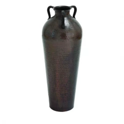 UMA Medium Hammered Metal Vase, Copper Vases, Bottles, & Containers
