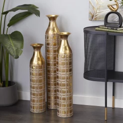 UMA Vases, Bottles, & Containers Modern Gold Glam Vase (Various Sizes)