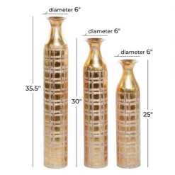 UMA Vases, Bottles, & Containers Modern Gold Glam Vase (Various Sizes)