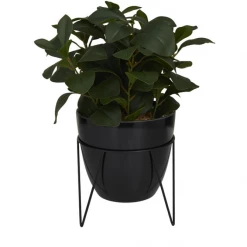 UMA Black Contemporary Artificial Plant Vases, Bottles, & Containers