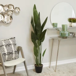 UMA Black Contemporary Artificial Tree Vases, Bottles, & Containers