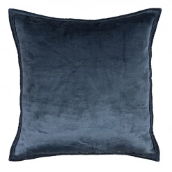 Classic Home Pillows Marisa Velvet Euro Pillow, Deep Blue