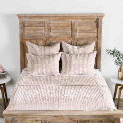 Classic Home Bari Bliss Pink 3 Piece Queen Quilt Set, Velvet Bedding