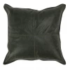 Classic Home Pillows Leather Acre Pillow, Forest Green