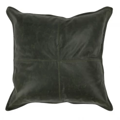 Classic Home Pillows Leather Acre Pillow, Forest Green