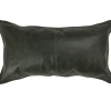 Classic Home Pillows Leather Acre Pillow, Forest Green