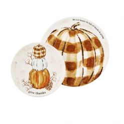 Mud Pie Pumpkin Platter Set Home Accents