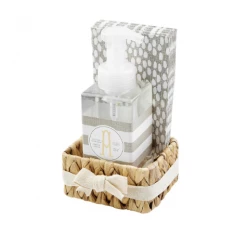 Mud Pie Initial Soap & Towel Basket (Various Letters)