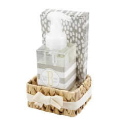 Mud Pie Initial Soap & Towel Basket (Various Letters)