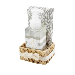 Mud Pie Initial Soap & Towel Basket (Various Letters)