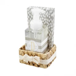 Mud Pie Initial Soap & Towel Basket (Various Letters)