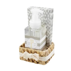 Mud Pie Initial Soap & Towel Basket (Various Letters)