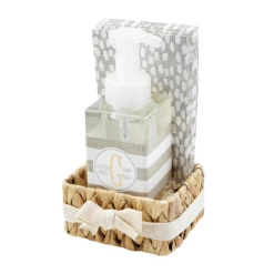 Mud Pie Initial Soap & Towel Basket (Various Letters)
