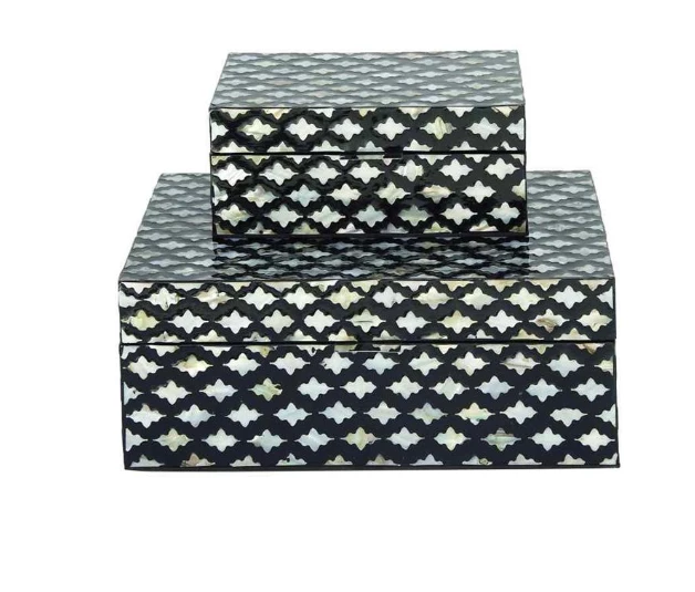 UMA Black Shell Coastal Box (Various Sizes) Home Accents 2 UMA Black Shell Coastal Box (Various Sizes) Home Accents