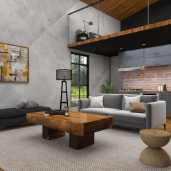 UMA Brown Wood Contemporary Coffee Table