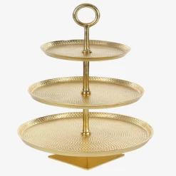 UMA Gold Metal 3-Tiered Stand