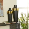 UMA Black And Gold Metal Modern Vase (Various Sizes)