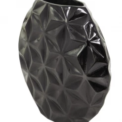 UMA Home Accents Black Aluminum Modern Vase