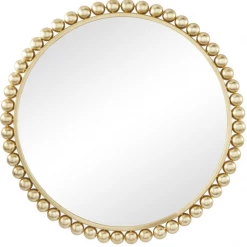 UMA Gold Metal Modern Wall Mirror