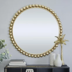 UMA Gold Metal Modern Wall Mirror