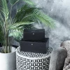 UMA Black Wood Contemporary Box (Various Sizes) Home Accents