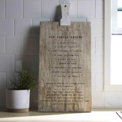 Mud Pie Family Recipe Board Kitchen Decor