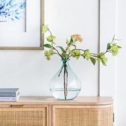 A&B Home Bubble Glass Bottle Vase, Short Home Accents