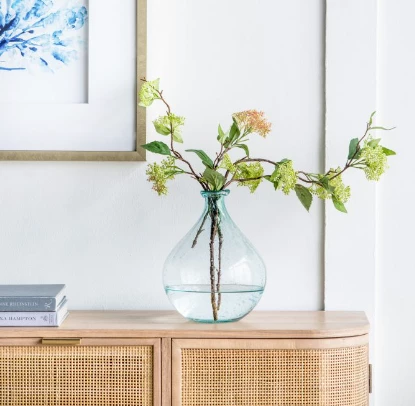 A&B Home Bubble Glass Bottle Vase, Short Home Accents 2 A&B Home Bubble Glass Bottle Vase, Short Home Accents