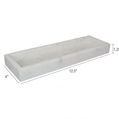 A&B Home Decorative Trays & Risers White Marble Tray