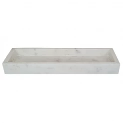 A&B Home Decorative Trays & Risers White Marble Tray