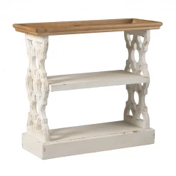 A&B Home Wooden Distressed Shelf Accent Furniture