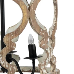 A&B Home Whitewashed Wood Chandelier Chandeliers