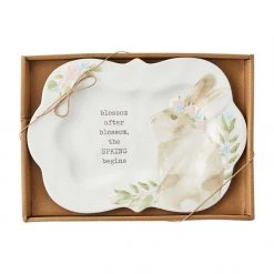 Mud Pie Spring Bunny Platter Decorative Trays & Risers